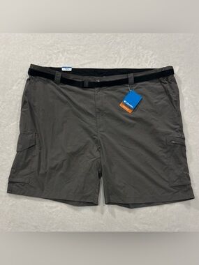NWT Columbia Omni-Shade UPF 50 Grey Belted Cargo Shorts Mens Size 54W 10L